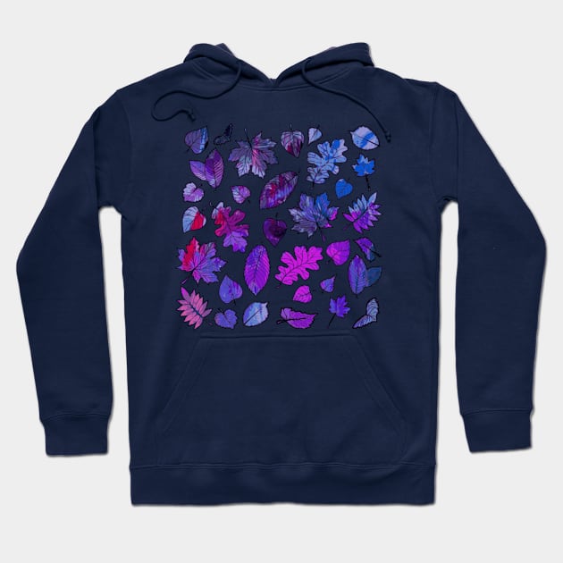 Purple Autumn Season Digital Painting Hoodie by Glenn Landas Digital Art